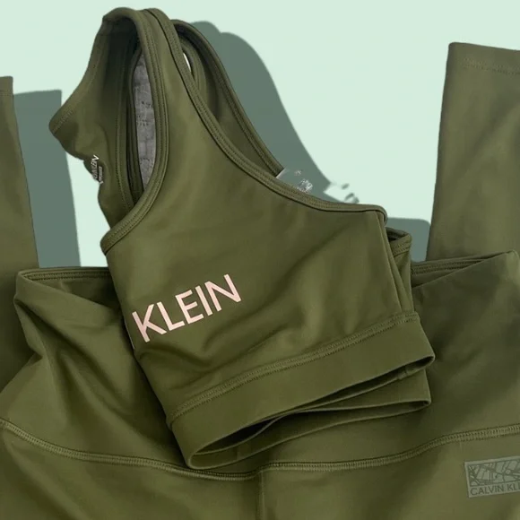 CALVIN KLEIN | Sports bra Crop Olive S - Picture 2 of 3